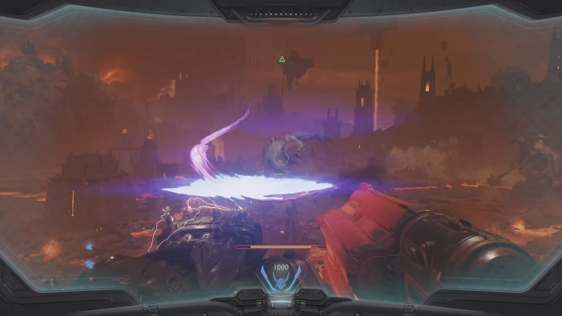 Fighting off large monsters in the Atlan (Image via Sportskeeda Gaming || Bethesda Softworks)